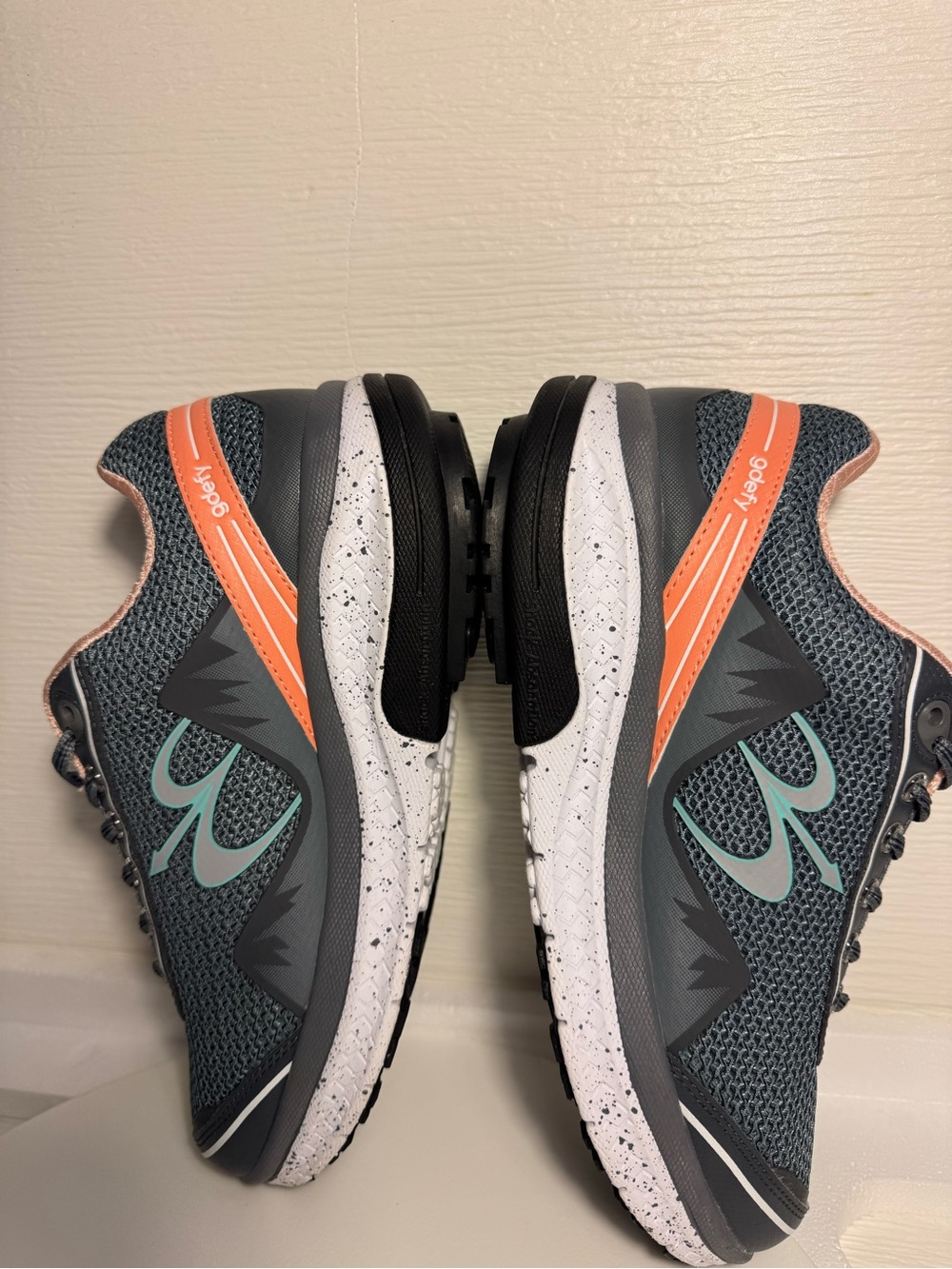 Gdefy Women's Gray and Coral Athletic Running Shoes